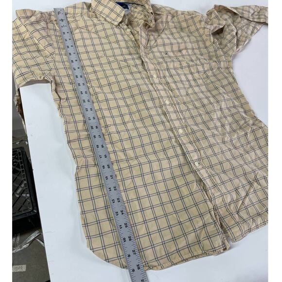 Tommy Hilfiger Shirt Mens Large Yellow Check Windowpane Grid Button Down Cotton - Picture 6 of 6